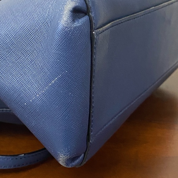 Coach Madison Christie Carryall Navy Blue Saffiano Leather Bag - Picture 11 of 16